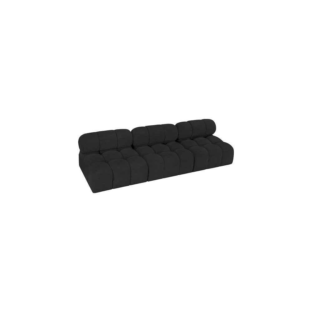 Ames Black Boucle Fabric Modular Sofa