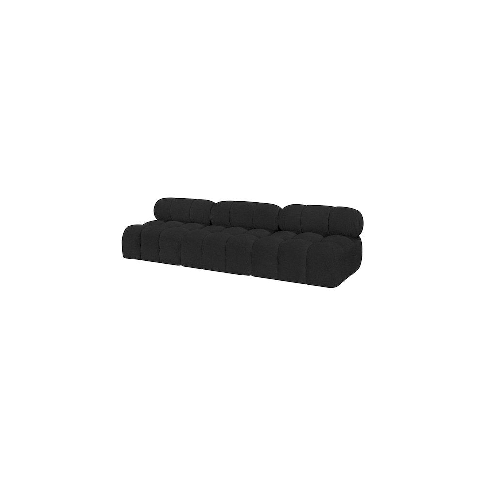 Ames Black Boucle Fabric Modular Sofa