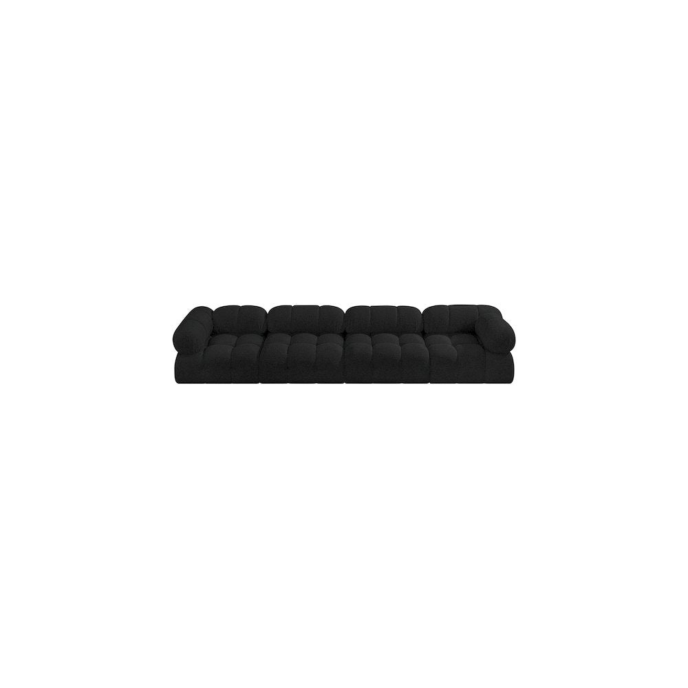 Ames Black Boucle Fabric Modular Sofa