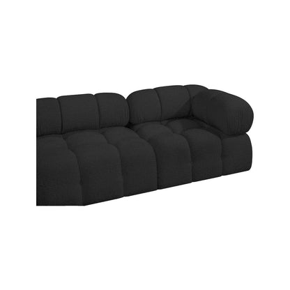 Ames Black Boucle Fabric Modular Sofa