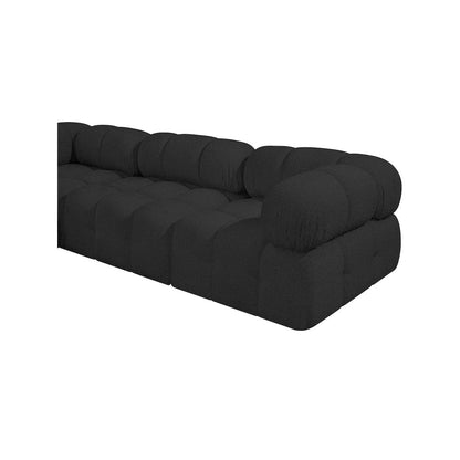 Ames Black Boucle Fabric Modular Sofa