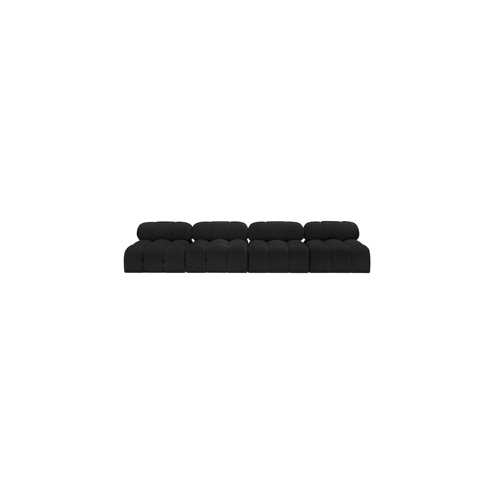 Ames Black Boucle Fabric Modular Sofa