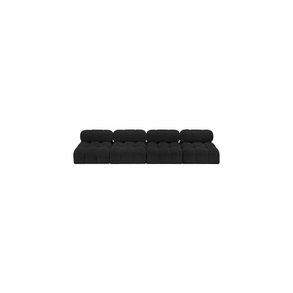 Ames Black Boucle Fabric Modular Sofa