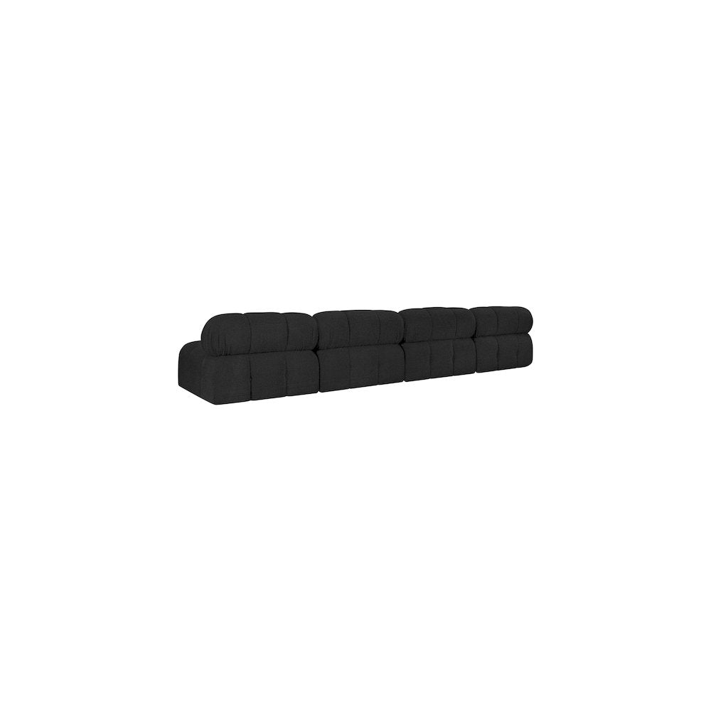 Ames Black Boucle Fabric Modular Sofa