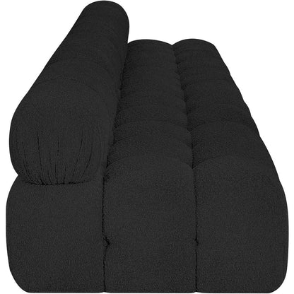 Ames Black Boucle Fabric Modular Sofa