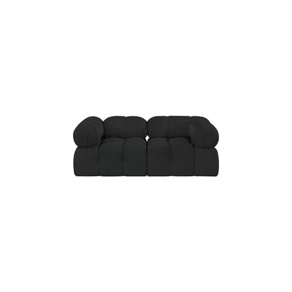 Ames Black Boucle Fabric Modular Sofa