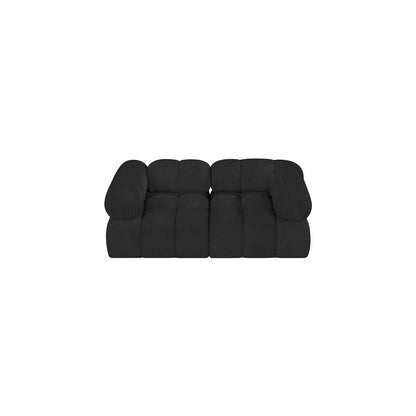 Ames Black Boucle Fabric Modular Sofa