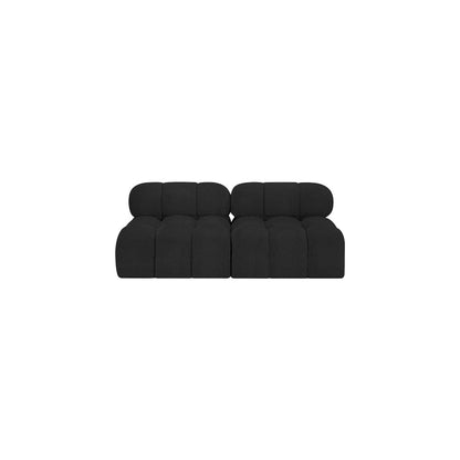 Ames Black Boucle Fabric Modular Sofa