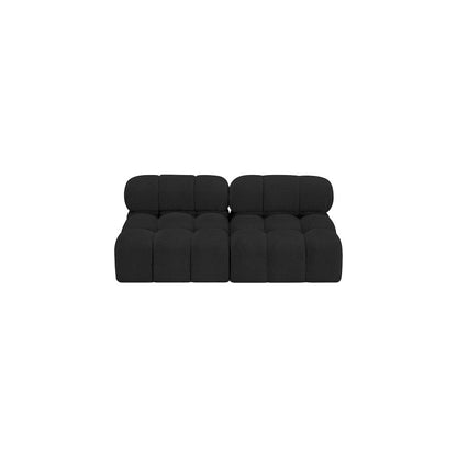 Ames Black Boucle Fabric Modular Sofa