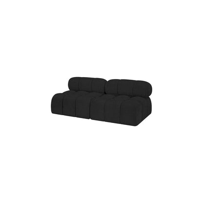 Ames Black Boucle Fabric Modular Sofa