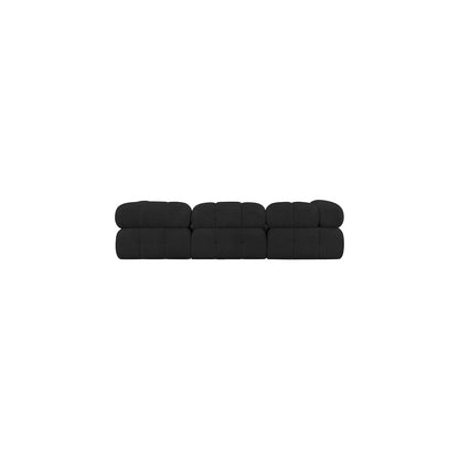 Ames Black Boucle Fabric Modular Sectional