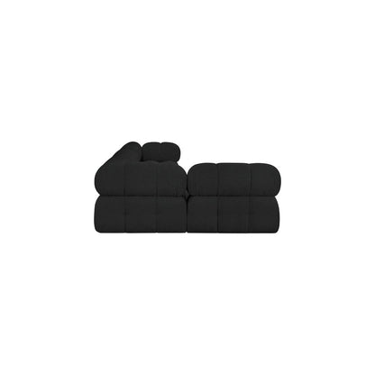 Ames Black Boucle Fabric Modular Sectional