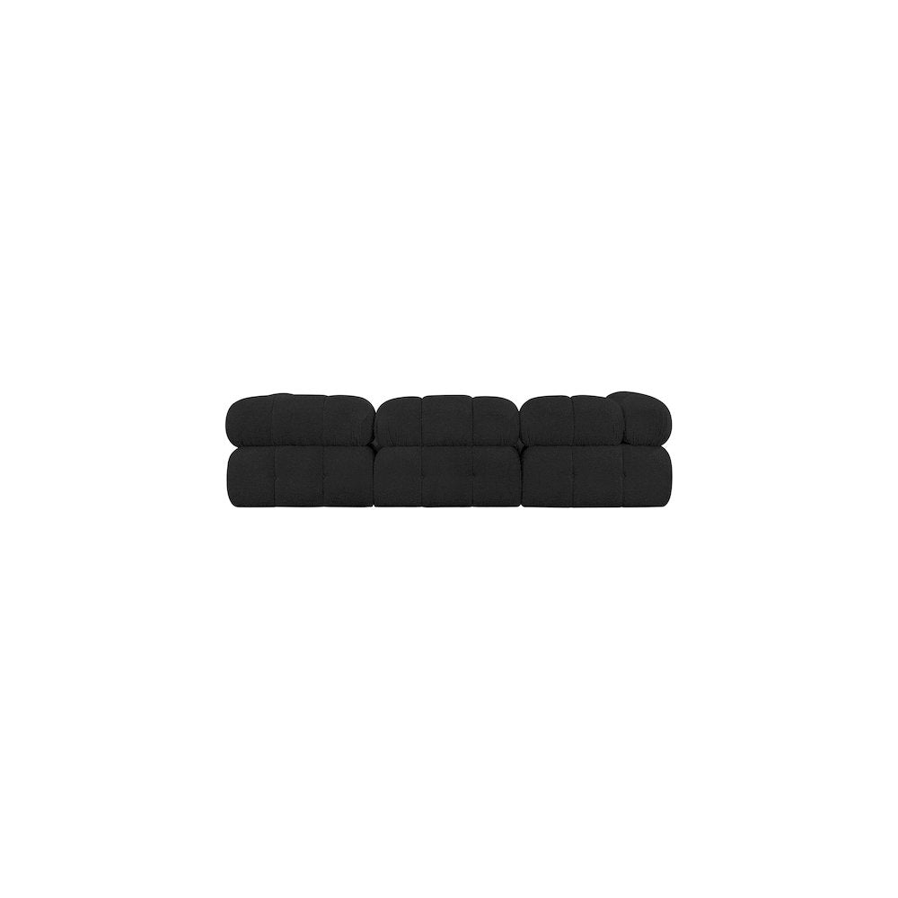 Ames Black Boucle Fabric Modular Sectional