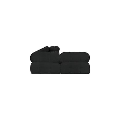 Ames Black Boucle Fabric Modular Sectional