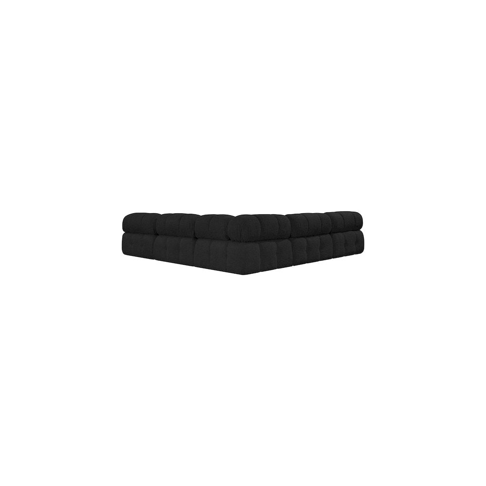 Ames Black Boucle Fabric Modular Sectional
