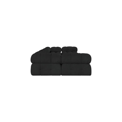 Ames Black Boucle Fabric Modular Sectional