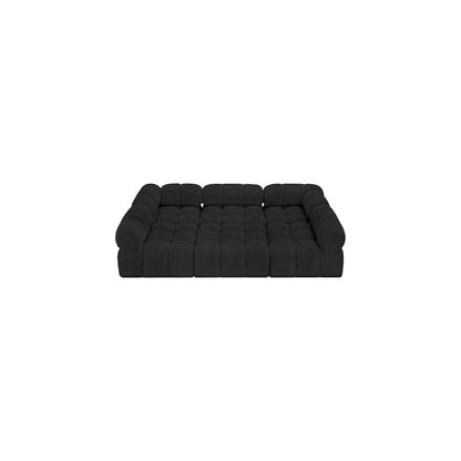 Ames Black Boucle Fabric Modular Sectional
