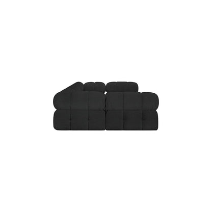 Ames Black Boucle Fabric Modular Sectional