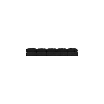 Ames Black Boucle Fabric Modular Sectional