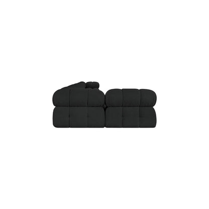 Ames Black Boucle Fabric Modular Sectional