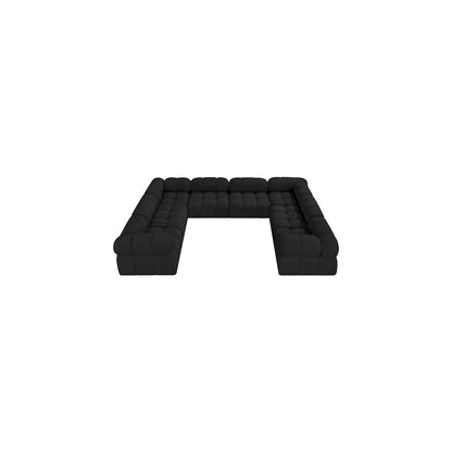 Ames Black Boucle Fabric Modular Sectional