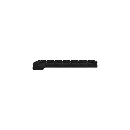 Ames Black Boucle Fabric Modular Sectional