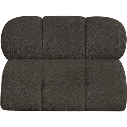 Ames Brown Boucle Fabric Armless