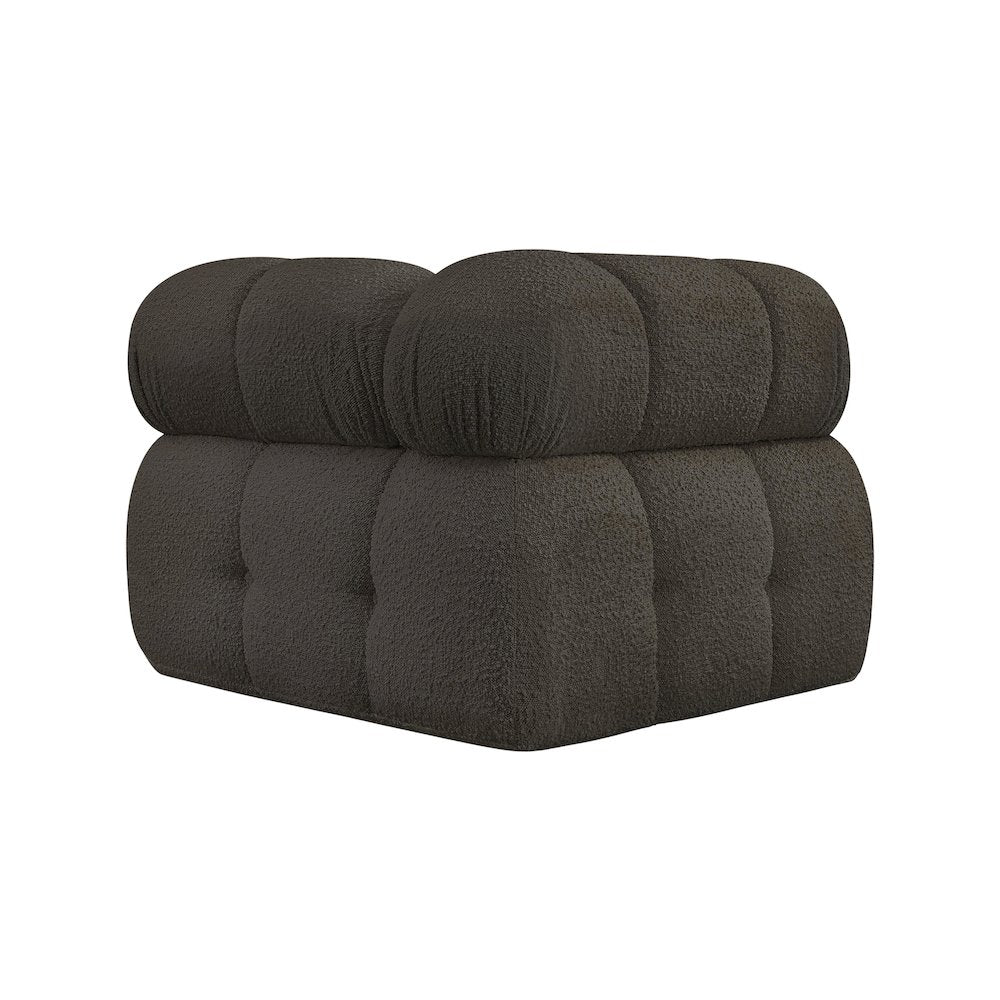 Ames Brown Boucle Fabric Corner