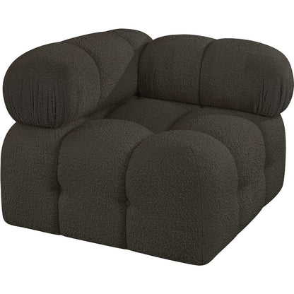 Ames Brown Boucle Fabric Corner