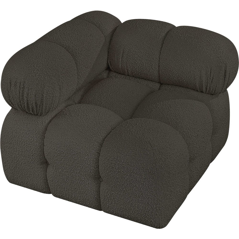 Ames Brown Boucle Fabric Corner
