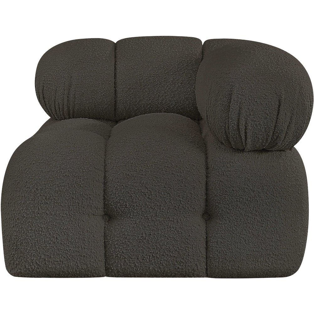 Ames Brown Boucle Fabric Corner