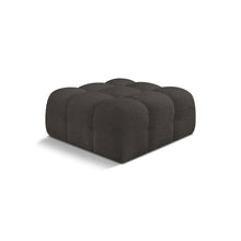 Ames Brown Boucle Fabric Ottoman