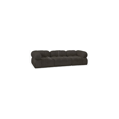 Ames Brown Boucle Fabric Modular Sofa
