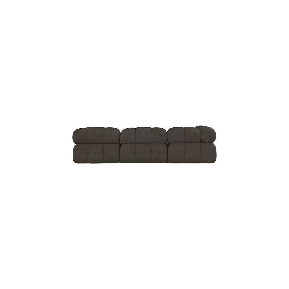 Ames Brown Boucle Fabric Modular Sofa