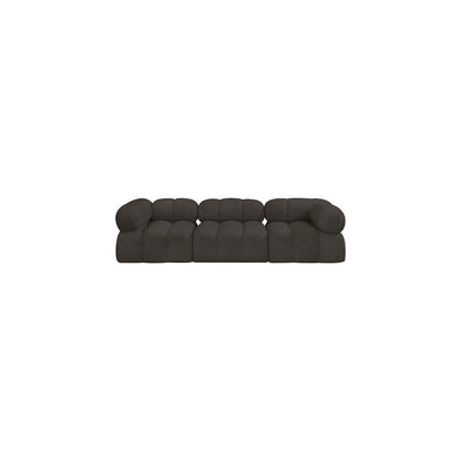 Ames Brown Boucle Fabric Modular Sofa