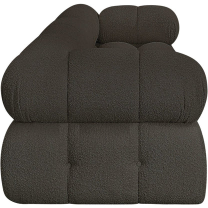 Ames Brown Boucle Fabric Modular Sofa