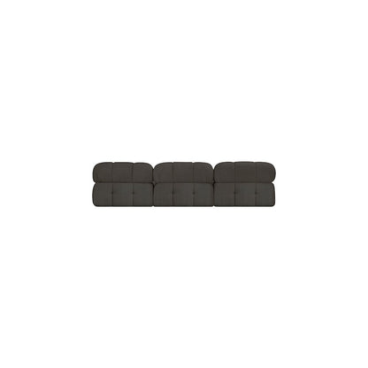 Ames Brown Boucle Fabric Modular Sofa