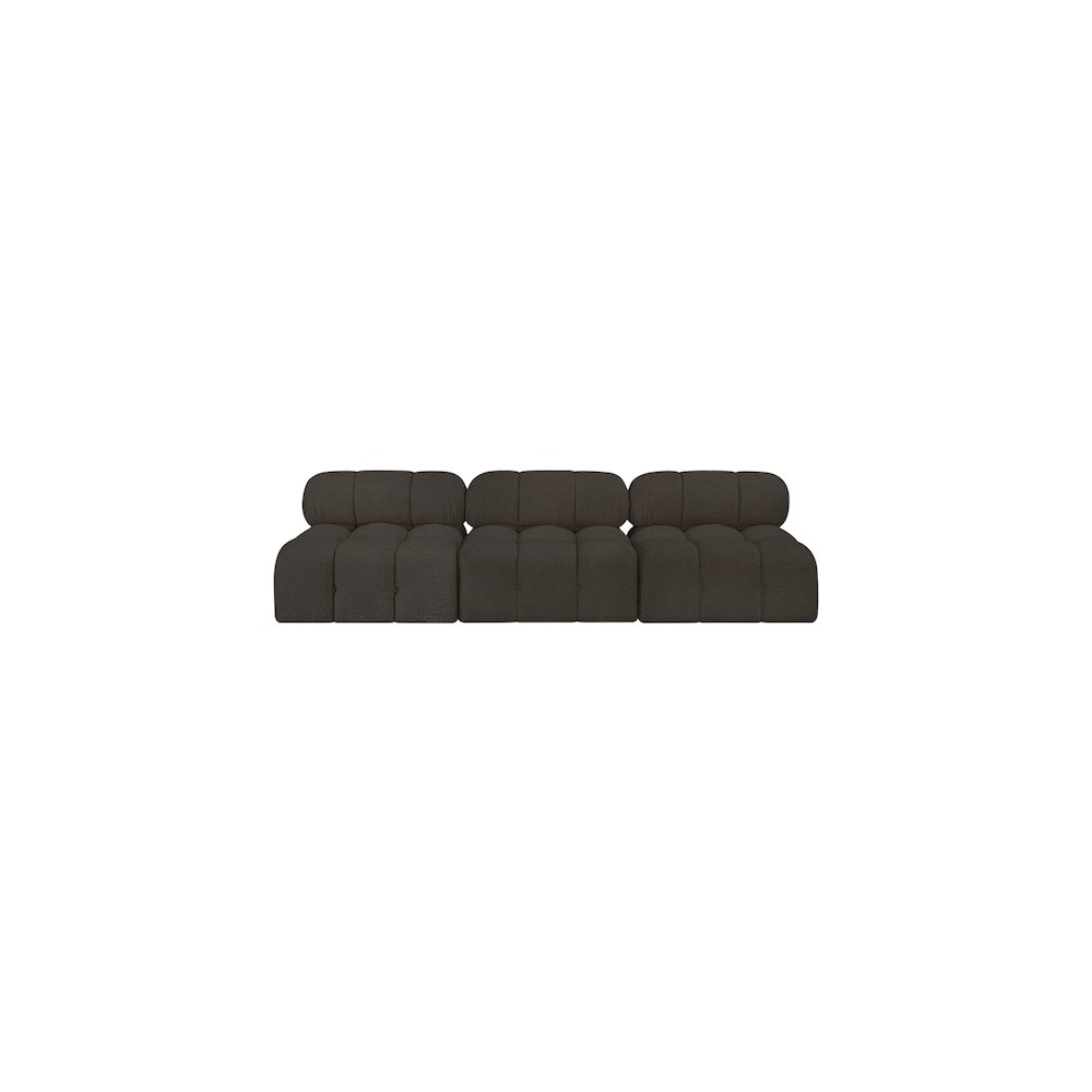 Ames Brown Boucle Fabric Modular Sofa