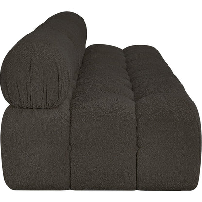 Ames Brown Boucle Fabric Modular Sofa