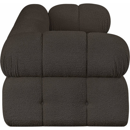 Ames Brown Boucle Fabric Modular Sofa