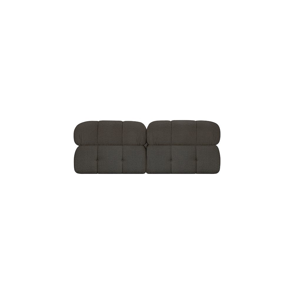 Ames Brown Boucle Fabric Modular Sofa