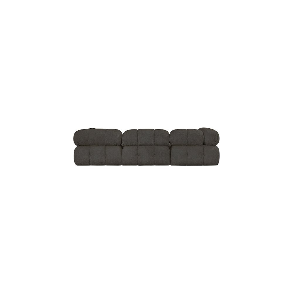 Ames Brown Boucle Fabric Modular Sectional