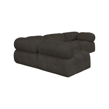 Ames Brown Boucle Fabric Modular Sectional