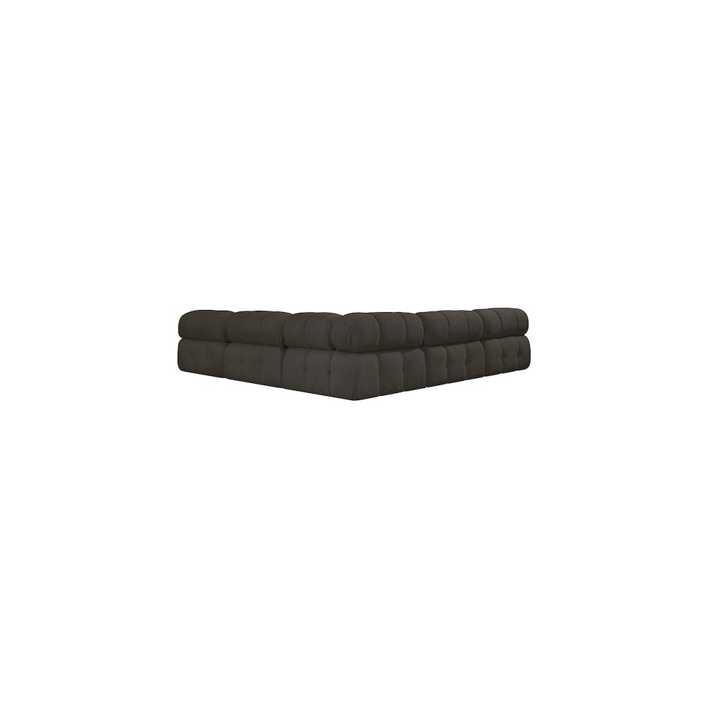 Ames Brown Boucle Fabric Modular Sectional