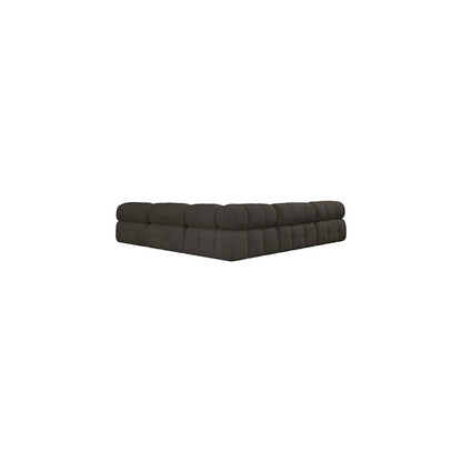 Ames Brown Boucle Fabric Modular Sectional