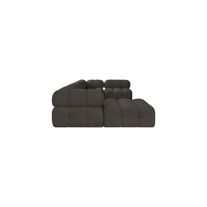 Ames Brown Boucle Fabric Modular Sectional