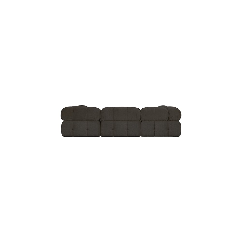 Ames Brown Boucle Fabric Modular Sectional