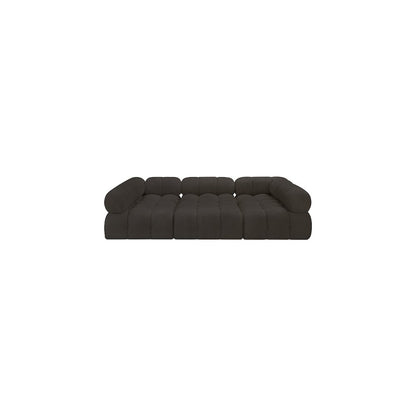 Ames Brown Boucle Fabric Modular Sectional