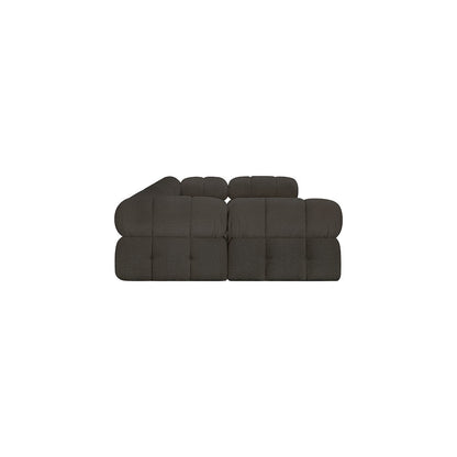 Ames Brown Boucle Fabric Modular Sectional