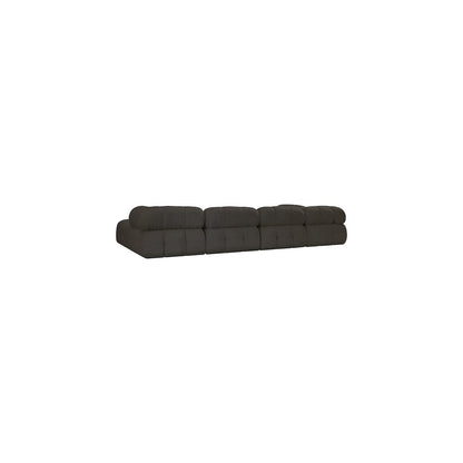 Ames Brown Boucle Fabric Modular Sectional